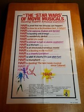 Usado, Pôster filme original cabelo 27x41 teatro dobrado uma folha 1979 revisão musical comprar usado  Enviando para Brazil