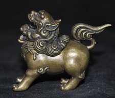 Queimador de incenso antigo porcelana bronze Feng Shui animal foo cachorro leão estátua, usado comprar usado  Enviando para Brazil