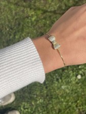 Bow gold bracelet for sale  BRISTOL