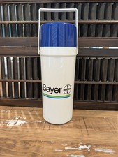 Usado, Garrafa térmica vintage Bayer publicidade aspirina Aladdin branca e azul comprar usado  Enviando para Brazil