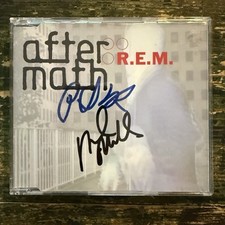 R.E.M. Capa frontal e disco assinado à mão Aftermath Mike Mills & Peter Buck comprar usado  Enviando para Brazil