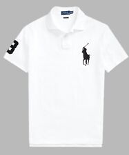 *NOVO COM ETIQUETAS - POLO RALPH LAUREN Masculino Big Pony Personalizado Slim Fit Camisa Polo -BRANCA - P XXL, usado comprar usado  Enviando para Brazil