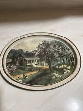 Currier ives oval for sale  Saint Clairsville