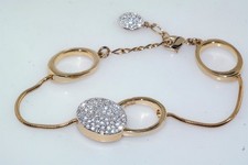 Pulseira Swarovski cristal tom dourado marca registrada cisne comprar usado  Enviando para Brazil