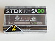 2 cassettes audio TDK SA90 High position II chrome 90 NEUVES EN BOITE comprar usado  Enviando para Brazil