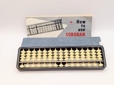Calculadora de ábaco japonesa antiga Tomoe Soroban matemática estojo instruções comprar usado  Enviando para Brazil