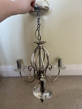 Small silver chandelier for sale  GRAYS