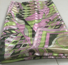 Usado, Tecido Vintage Transparente/Nylon 1 Jarda + 33" X 59" Largo Rosa/Verde/Brilhante/Dourado NOVO comprar usado  Enviando para Brazil