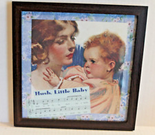 Quadro emoldurado "Hush Little Baby" para quarto de bebê/quarto de criança arte de parede comprar usado  Enviando para Brazil