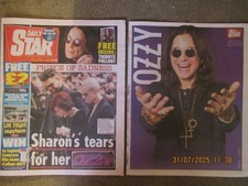 UK Daily Star Newspaper Ozzy Osbourne Funeral Sharon Kelly Aimee Black Sabbath comprar usado  Enviando para Brazil