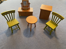 Raro 6 peças American Girl 2000 mesa e cadeiras de madeira vestir com espelho conjunto de peito comprar usado  Enviando para Brazil
