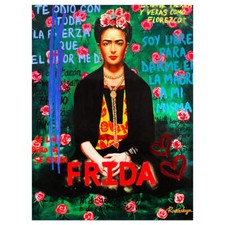 Nastya Rovenskaya- Mídia mista original sobre tela "Frida Kahlo" comprar usado  Enviando para Brazil