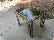 glass side table metal top for sale  Moab