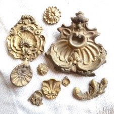 Lote de molduras antigas de gesso dourado recuperadas parede dourada trabalho decorativo maçônico , usado comprar usado  Enviando para Brazil