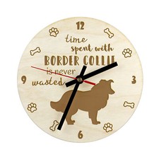 Border Collie plywood clock Art-Dog na sprzedaż  PL