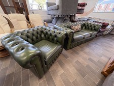 Vintage green chesterfield for sale  STANLEY