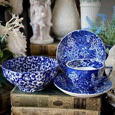 Blue white chintz for sale  HALIFAX
