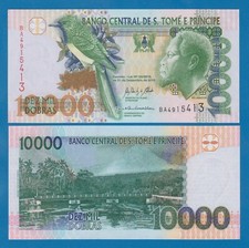 Santo Tomás y Príncipe 10000 P 66d 2013 unc Santo Tomo y Príncipe P 66 d 10.000 segunda mano  Embacar hacia Mexico