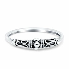 Banda oxidado Estilo Bali sólido 925 Prata Esterlina Anel Polegar (4mm) comprar usado  Enviando para Brazil