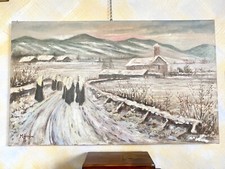 Nevicata dipinto mano usato  Villachiara