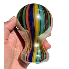 MEIO SÉCULO MODERNO ITALIANO MURANO ARTE VIDRO ARCO-ÍRIS BENGALA OURO PIROGÊNICO PESO PAPEL, usado comprar usado  Enviando para Brazil