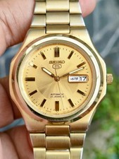 Vintage Seiko 5 SeikoNaut Tom Dourado Anos 90 Automático 7S26-03R0 SCWM94J Relógio Masculino comprar usado  Enviando para Brazil