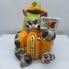 Suporte de vela Blue Sky Cat Jack O lanterna abóbora Halloween Clayworks Tealight comprar usado  Enviando para Brazil