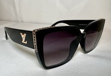 Óculos de sol Louis Vuitton feminino armação quadrada ouro preto frete grátis!!! comprar usado  Enviando para Brazil