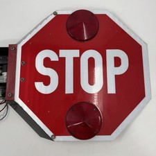 Placa de parada de ônibus escolar americana ótima para homem caverna casa bar display adereço jantar comprar usado  Enviando para Brazil