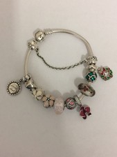 Autêntica pulseira Pandora com 10 berloques prata esterlina ALE comprar usado  Enviando para Brazil
