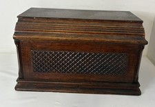 Antiga máquina de costura Singer Treadle tampa de madeira caixão superior, usado comprar usado Antiga máquina de costura Singer Treadle tampa de madeira caixão superior, usado comprar usado  Enviando para Brazil