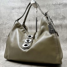 COACH Madison Carlyle Bolsa de Ombro Tripla Turnlock Couro Oliva MUITO RARA Usada comprar usado  Enviando para Brazil