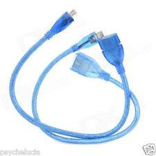 2x Cabo Host OTG Azul USB 2.0 Trança Blindado Micro para A Fêmea para SAMSUNG Sony comprar usado  Enviando para Brazil