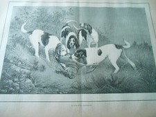 Gravure 1890 chasse d'occasion  Bourgoin-Jallieu