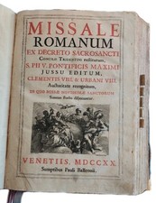 Missale romanum 1720 usato  Spilimbergo