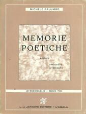 Memorie poetiche poesia usato  Italia