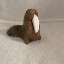 Carved walrus brown for sale  Houston