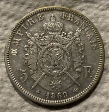 1869 silver francs for sale  EAST GRINSTEAD