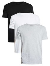 Pacote com 3 camisetas masculinas Lacoste Crew Lounge, multicoloridas comprar usado  Enviando para Brazil