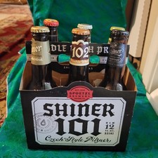 Usado, Caixa de cerveja vintage Shiner 101 e 6 garrafas vazias com tampas comprar usado  Enviando para Brazil