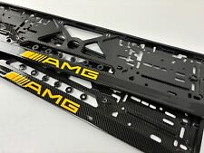 2x Mercedes Benz AMG CARBON Placa de Número Suporte Surround Quadro AFTERMARKET comprar usado  Enviando para Brazil