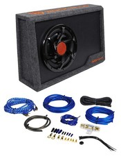 Rockville RWS10CA Slim 1000w 10" Powered Gabinete subwoofer carro carregado + Kit De Eletrônica comprar usado  Enviando para Brazil
