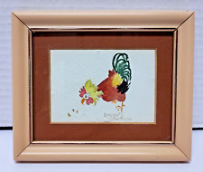 Vtg rooster watercolor for sale  Mobile