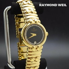 Relógio feminino RAYMOND Weil banhado a ouro 18K mostrador brilhante 5356 data de trabalho usado comprar usado  Enviando para Brazil
