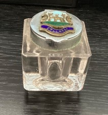 Antique glass inkwell for sale  BRIDGWATER