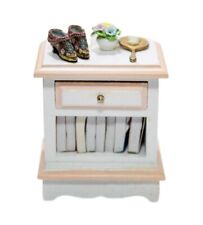 Mesa de cabeceira vintage miniatura para casa de bonecas com acessórios comprar usado  Enviando para Brazil