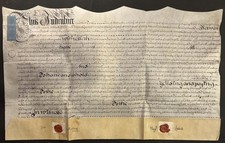 1702 indentured deed for sale  BEDFORD