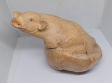 Wooden pig carving for sale  LEICESTER