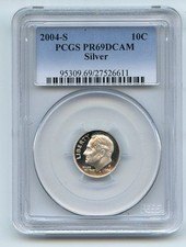 Usado, 2004 S 10C prata Roosevelt Dime PCGS PR69DCAM comprar usado  Enviando para Brazil