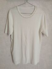 Pull blanc fin d'occasion  Bourg-de-Thizy